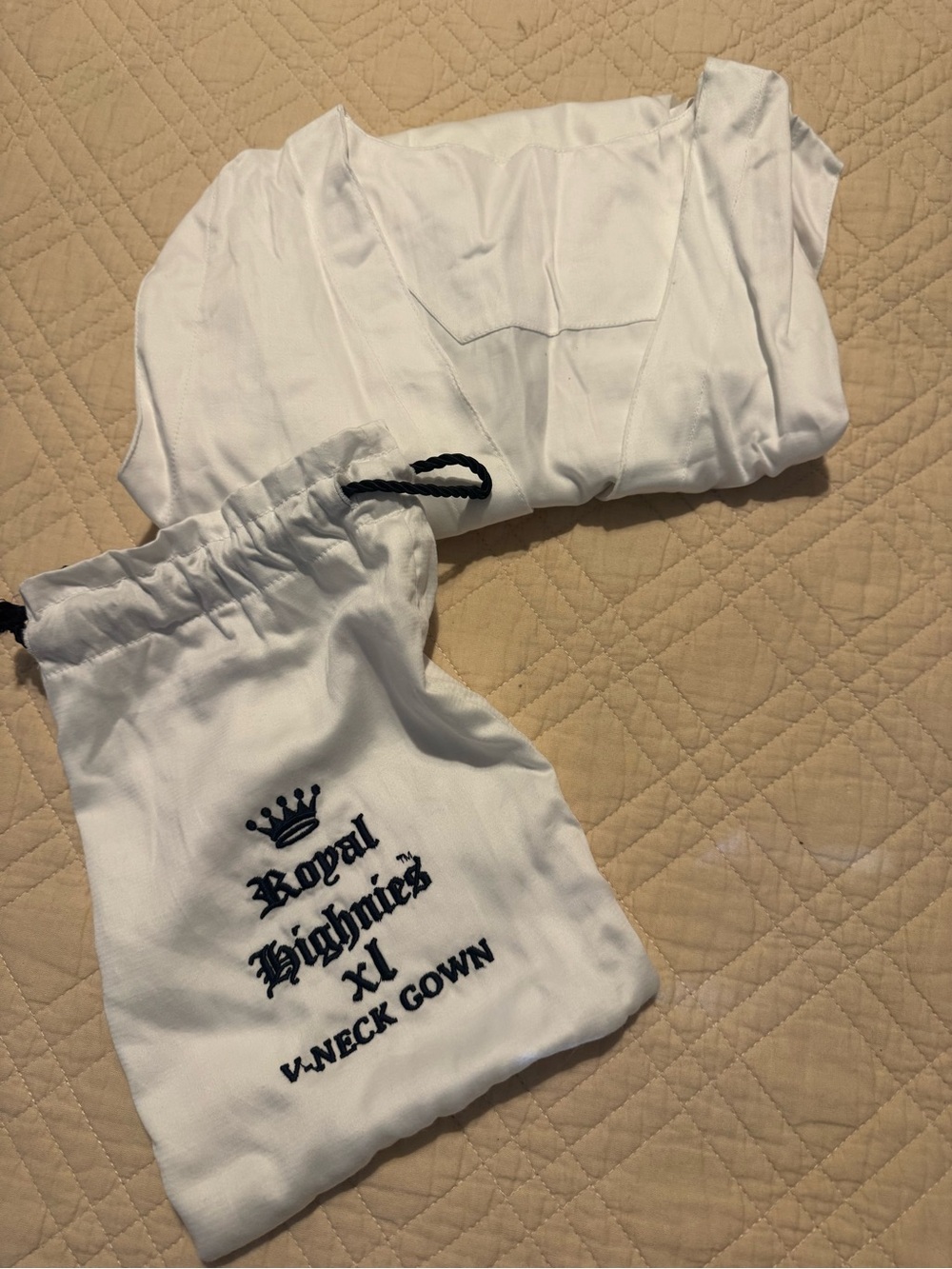 Women’s Royal Highnies White V-Neck Gown